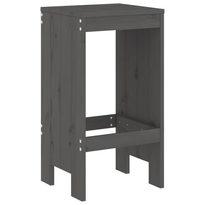 Set mobilier bar pentru grădină, 5 piese, gri, lemn masiv pin - WALTI WALTI