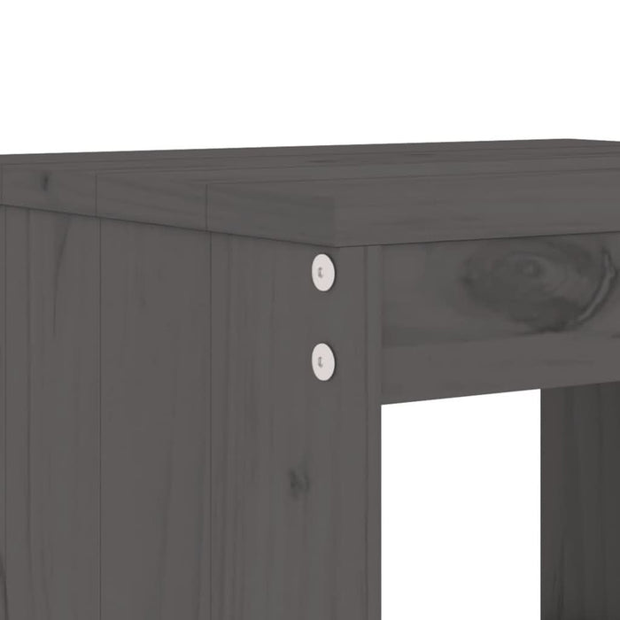 Set mobilier bar pentru grădină, 5 piese, gri, lemn masiv pin - WALTI WALTI