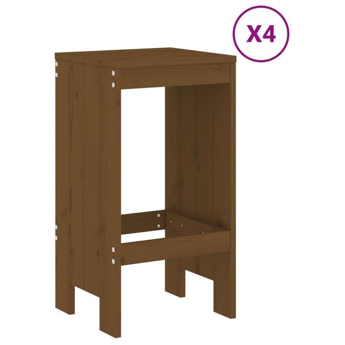 Set mobilier bar de grădină, 5 piese, maro miere lemn masiv pin - WALTI WALTI