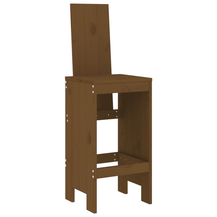 Set mobilier de bar, 3 piese, maro miere, lemn masiv de pin - WALTI WALTI