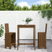 Set mobilier de bar, 3 piese, maro miere, lemn masiv de pin - WALTI WALTI