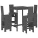 Set mobilier bar pentru grădină, 5 piese, gri, lemn masiv pin - WALTI WALTI