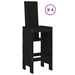 Set mobilier bar de grădină, 5 piese, negru, lemn masiv de pin - WALTI WALTI
