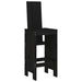 Set mobilier bar de grădină, 5 piese, negru, lemn masiv de pin - WALTI WALTI
