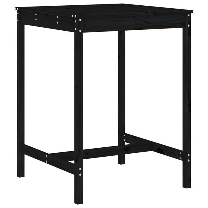 Set mobilier bar de grădină, 5 piese, negru, lemn masiv de pin - WALTI WALTI