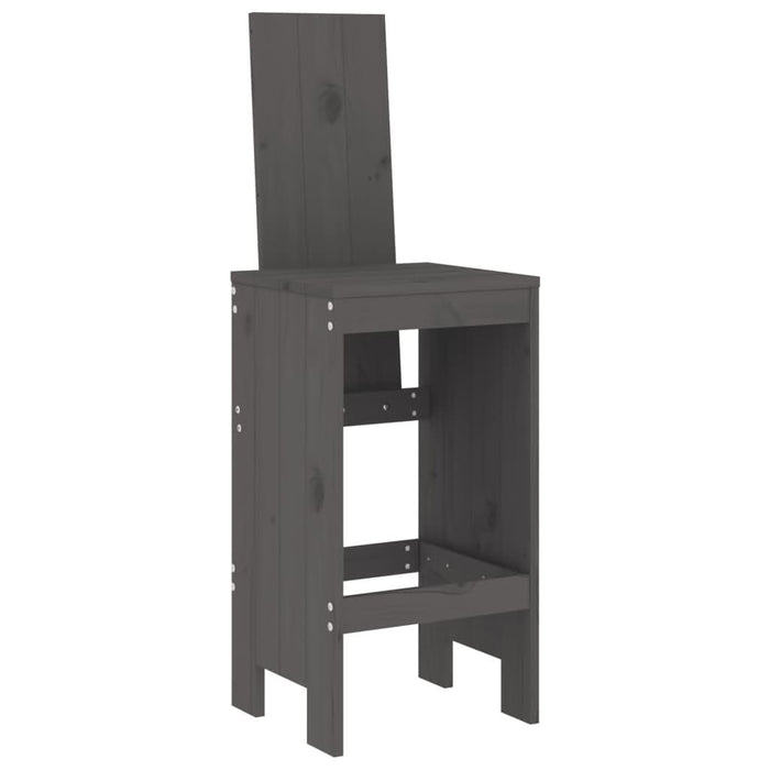 Set mobilier bar pentru grădină, 5 piese, gri, lemn masiv pin - WALTI WALTI