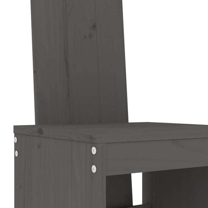 Set mobilier bar pentru grădină, 5 piese, gri, lemn masiv pin - WALTI WALTI