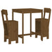 Set mobilier de bar, 3 piese, maro miere, lemn masiv de pin - WALTI WALTI