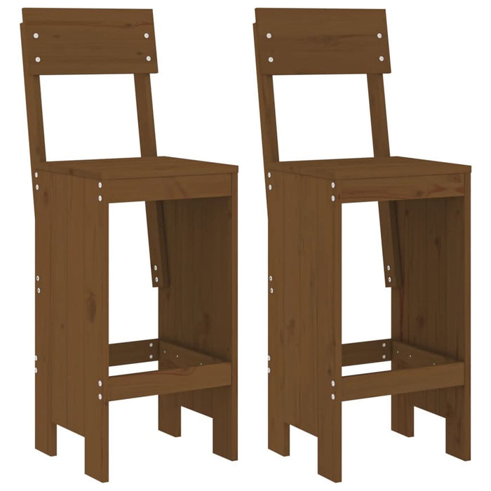 Set mobilier de bar, 3 piese, maro miere, lemn masiv de pin - WALTI WALTI