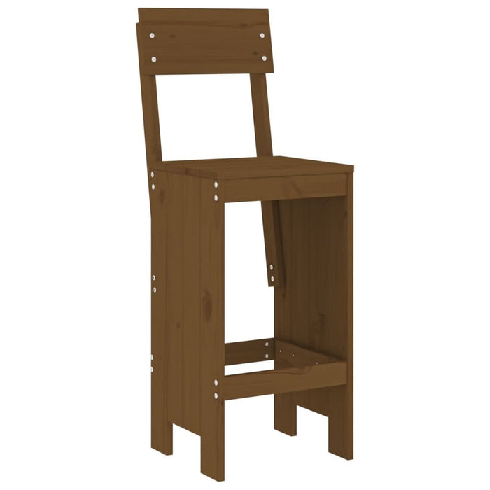 Set mobilier de bar, 3 piese, maro miere, lemn masiv de pin - WALTI WALTI