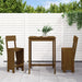 Set mobilier de bar, 3 piese, maro miere, lemn masiv de pin - WALTI WALTI