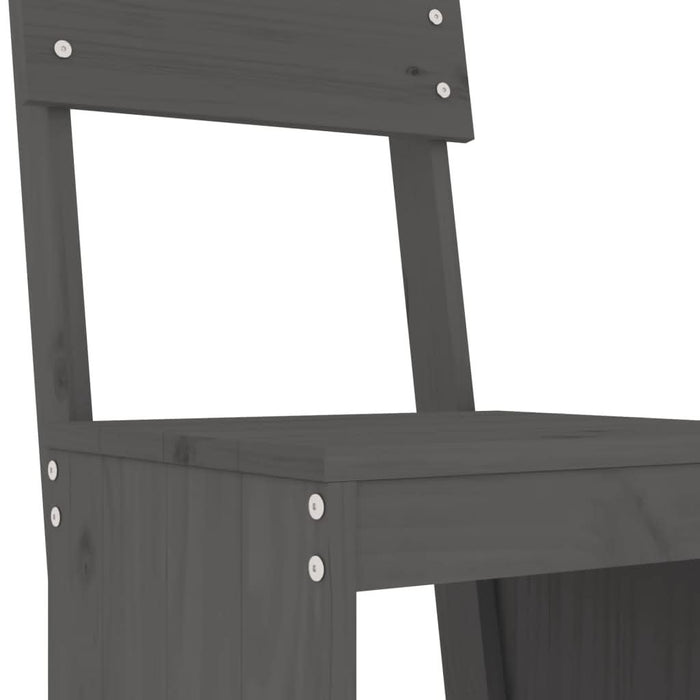 Set mobilier bar pentru grădină, 5 piese, gri, lemn masiv pin - WALTI WALTI