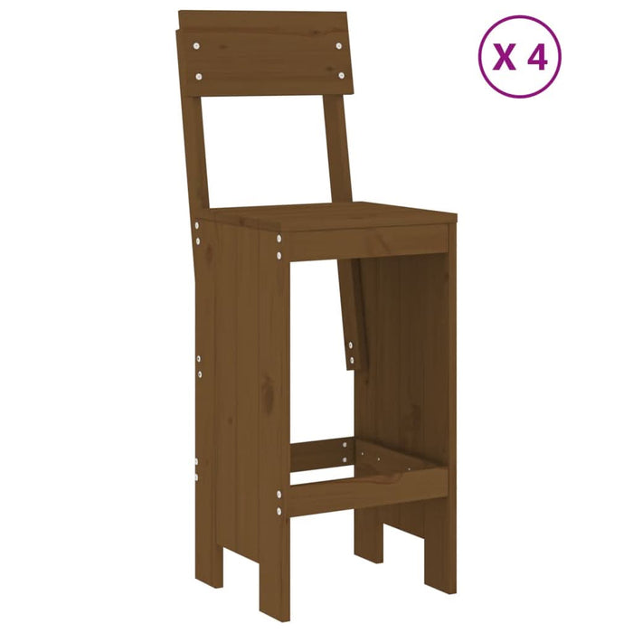 Set mobilier bar de grădină, 5 piese, maro miere lemn masiv pin - WALTI WALTI