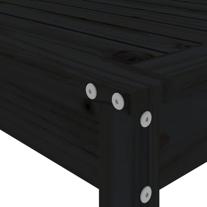 Set mobilier bar de grădină, 5 piese, negru, lemn masiv de pin - WALTI WALTI
