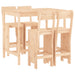 Set mobilier de bar pentru grădină, 5 piese, lemn masiv de pin - WALTI WALTI