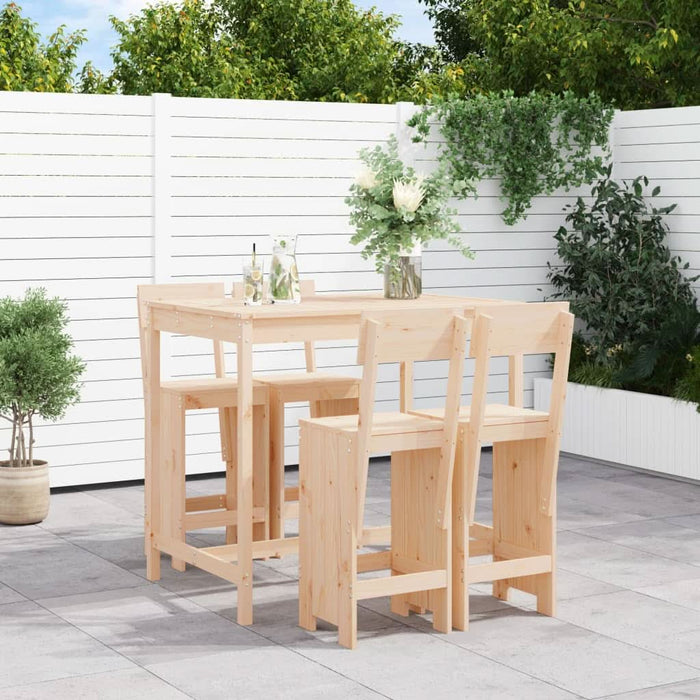 Set mobilier de bar pentru grădină, 5 piese, lemn masiv de pin - WALTI WALTI