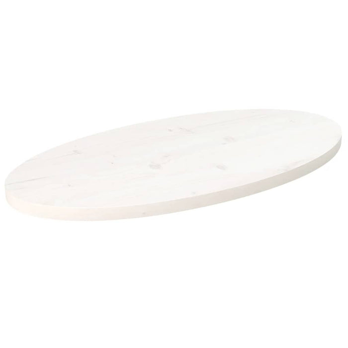 Blat de masă, alb, 60x30x2,5 cm, lemn masiv de pin, oval WALTI