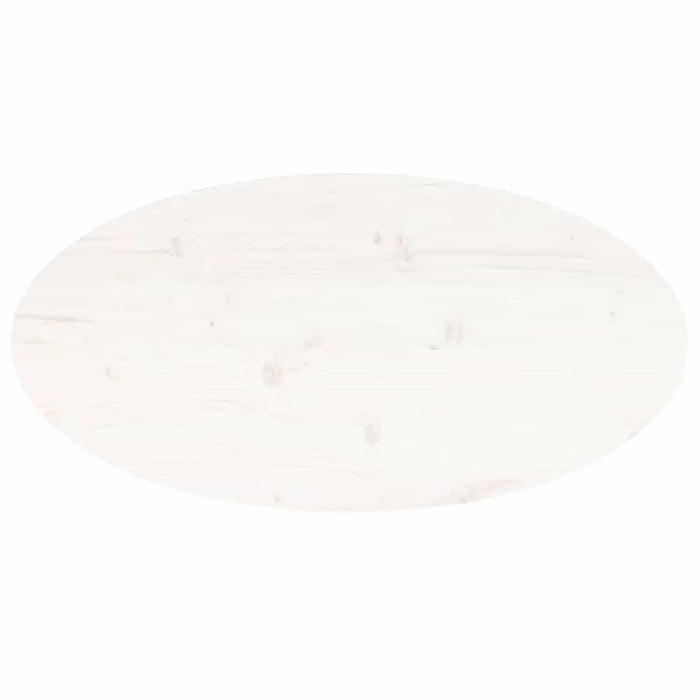 Blat de masă, alb, 60x30x2,5 cm, lemn masiv de pin, oval WALTI
