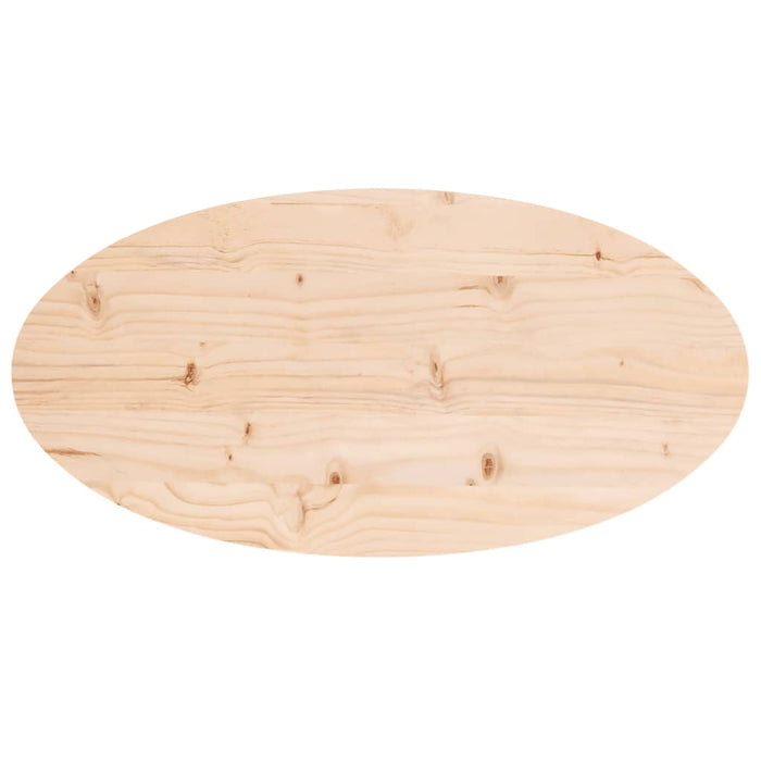 Blat de masă oval din lemn masiv de pin 70x35x2,5 cm WALTI