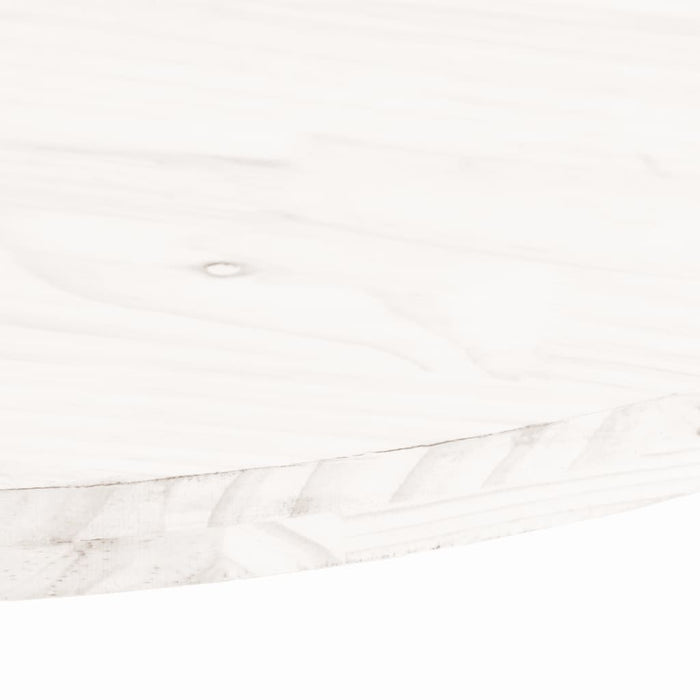 Blat de masă, alb, 100x50x2,5 cm, lemn masiv de pin, oval - WALTI WALTI