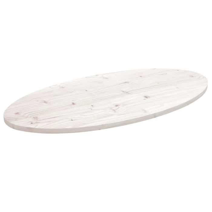 Blat de masă, alb, 110x55x2,5 cm, lemn masiv de pin, oval - WALTI WALTI