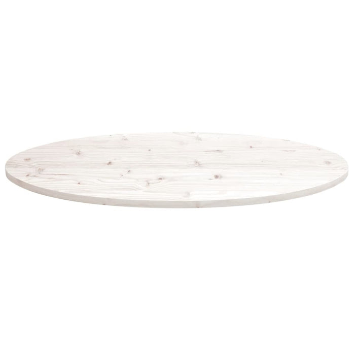 Blat de masă, alb, 110x55x2,5 cm, lemn masiv de pin, oval - WALTI WALTI