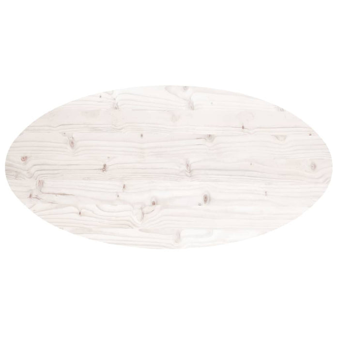 Blat de masă, alb, 110x55x2,5 cm, lemn masiv de pin, oval - WALTI WALTI