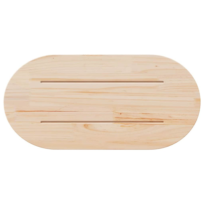 Blat de masă oval din lemn masiv de pin 60x30x2,5 cm WALTI
