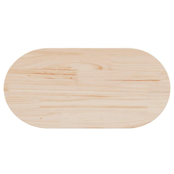 Blat de masă oval din lemn masiv de pin 60x30x2,5 cm WALTI