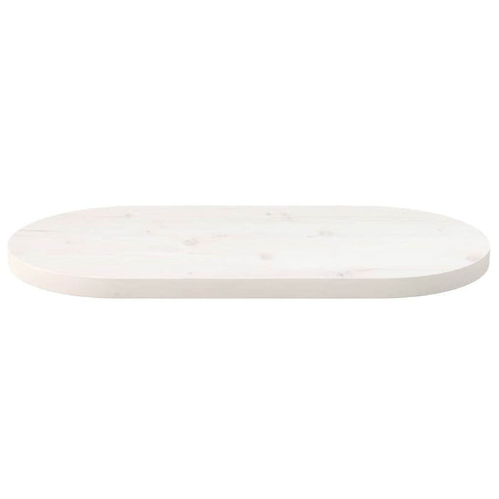 Blat de masă, alb, 60x30x2,5 cm, lemn masiv de pin, oval - WALTI WALTI
