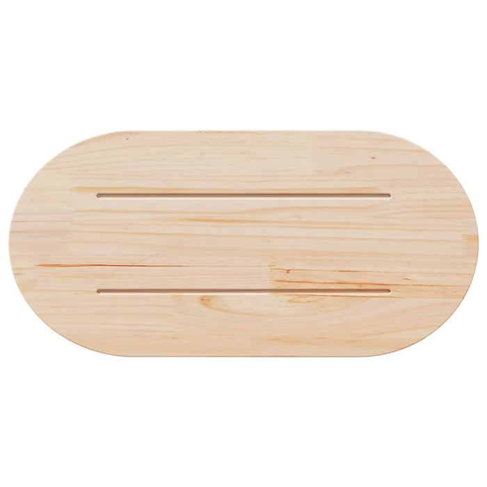Blat de masă, alb, 60x30x2,5 cm, lemn masiv de pin, oval - WALTI WALTI