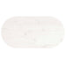 Blat de masă, alb, 60x30x2,5 cm, lemn masiv de pin, oval - WALTI WALTI