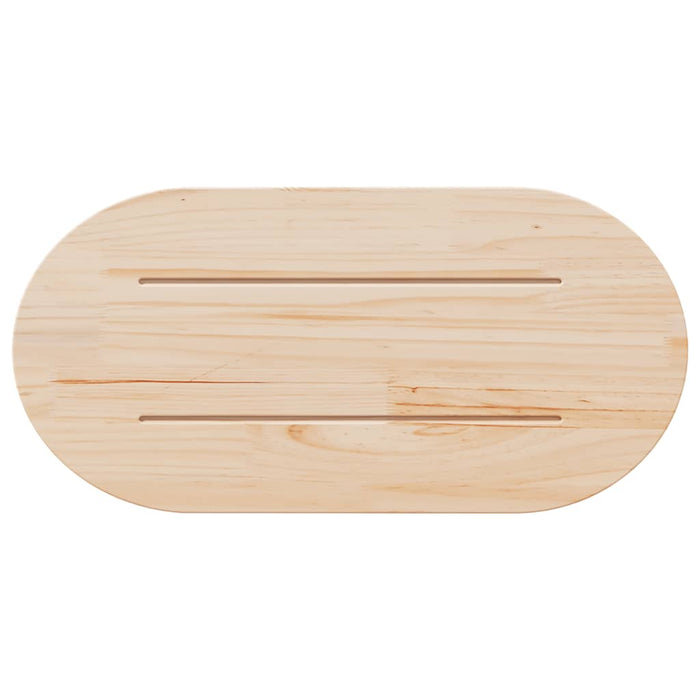 Blat de masă, alb, 70x35x2,5 cm, lemn masiv de pin, oval - WALTI WALTI