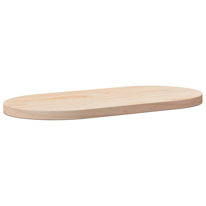 Blat de masă oval din lemn masiv de pin 80x40x2,5 cm WALTI