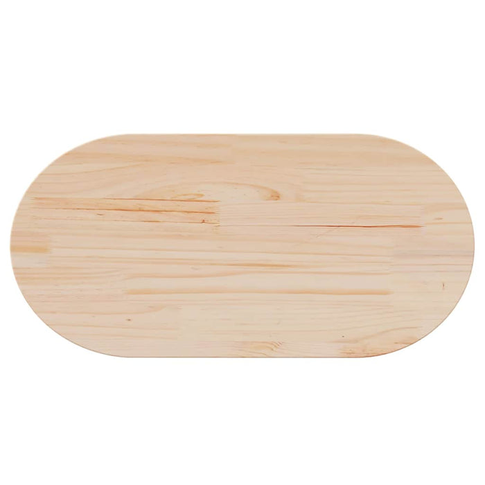 Blat de masă oval din lemn masiv de pin 80x40x2,5 cm WALTI