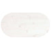Blat de masă, alb, 80x40x2,5 cm, lemn masiv de pin, oval - WALTI WALTI