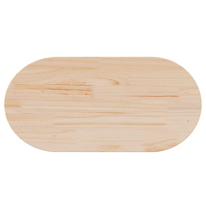 Blat de masă oval din lemn masiv de pin 90x45x2,5 cm WALTI