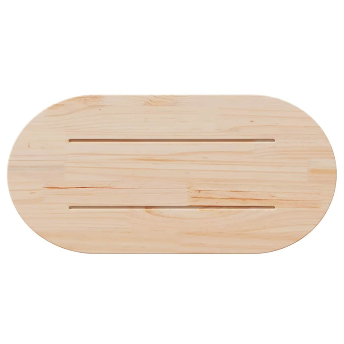 Blat de masă, alb, 90x45x2,5 cm, lemn masiv de pin, oval - WALTI WALTI