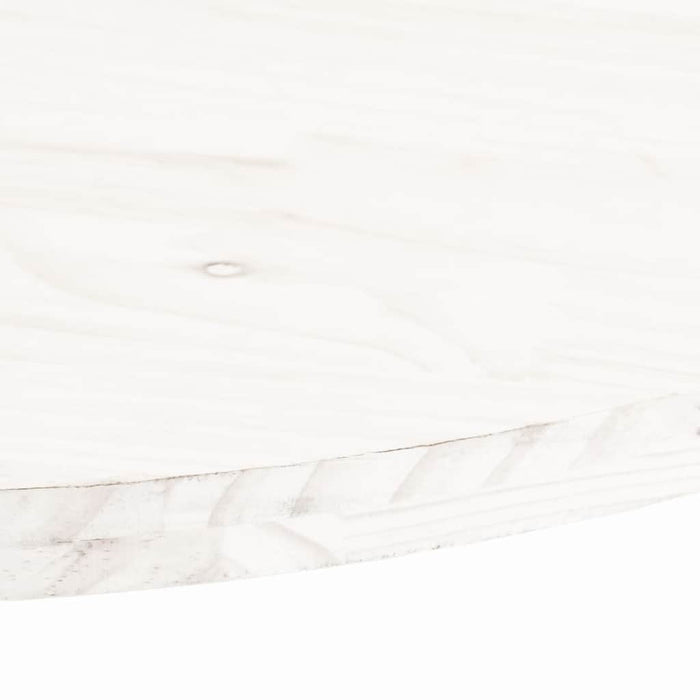 Blat de masă, alb, 90x45x2,5 cm, lemn masiv de pin, oval - WALTI WALTI
