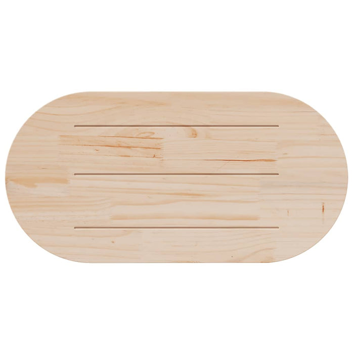 Blat de masă oval din lemn masiv de pin 100x50x2,5 cm WALTI