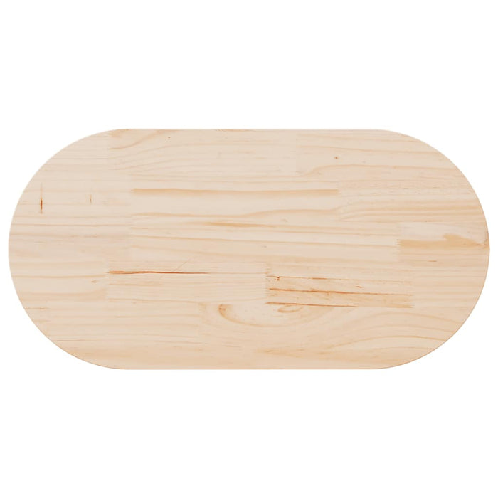 Blat de masă oval din lemn masiv de pin 100x50x2,5 cm WALTI
