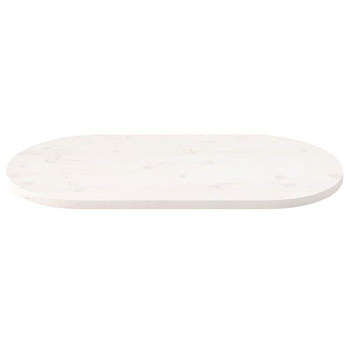 Blat de masă, alb, 100x50x2,5 cm, lemn masiv de pin, oval - WALTI WALTI