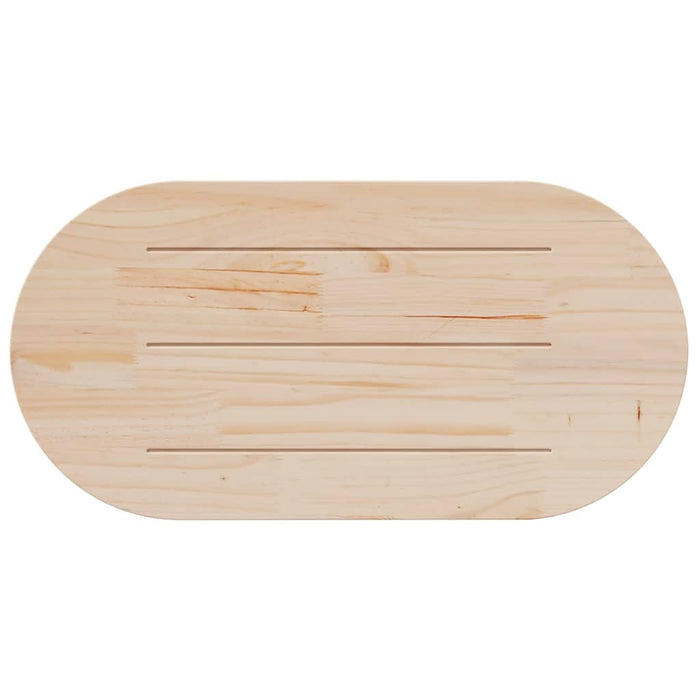 Blat de masă, alb, 100x50x2,5 cm, lemn masiv de pin, oval - WALTI WALTI