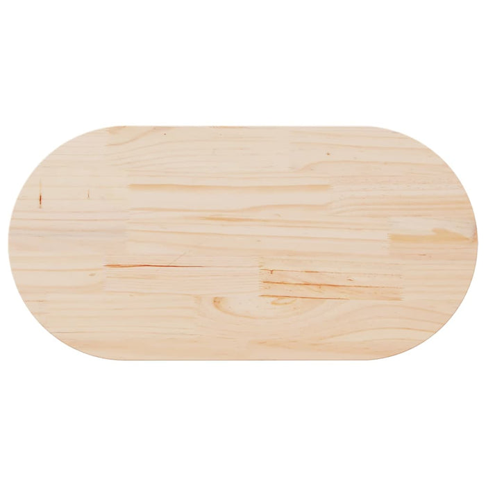 Blat de masă oval din lemn masiv de pin 110x55x2,5 cm WALTI