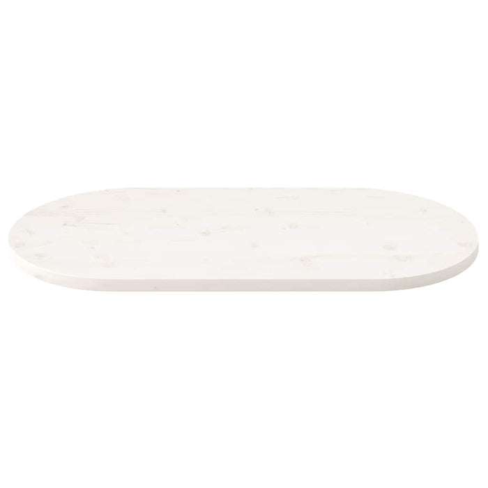 Blat de masă, alb, 110x55x2,5 cm, lemn masiv de pin, oval - WALTI WALTI