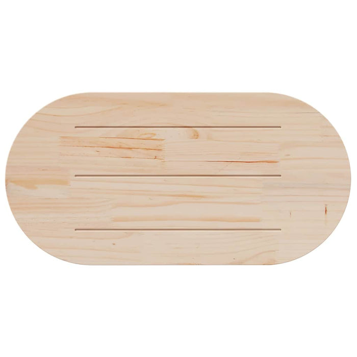 Blat de masă, alb, 110x55x2,5 cm, lemn masiv de pin, oval - WALTI WALTI