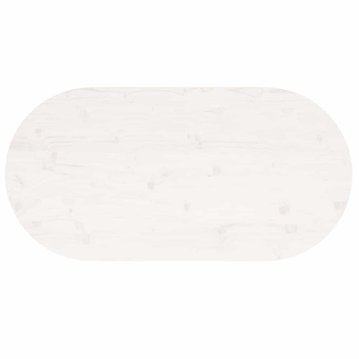 Blat de masă, alb, 110x55x2,5 cm, lemn masiv de pin, oval - WALTI WALTI