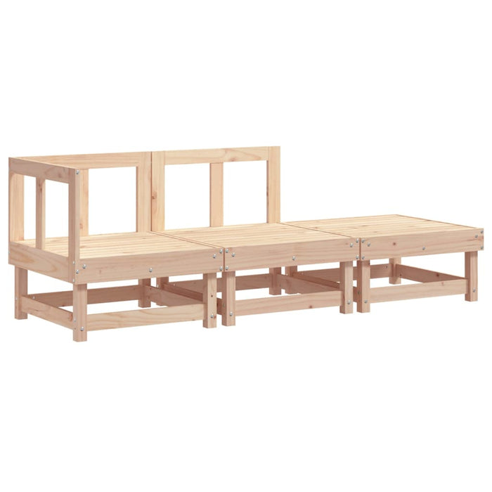 Set mobilier de grădină, 3 piese, lemn masiv de pin WALTI