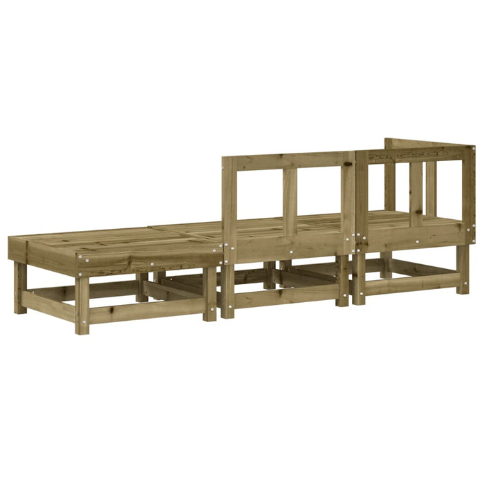 Set mobilier de grădină, 3 piese, lemn de pin impregnat - WALTI WALTI