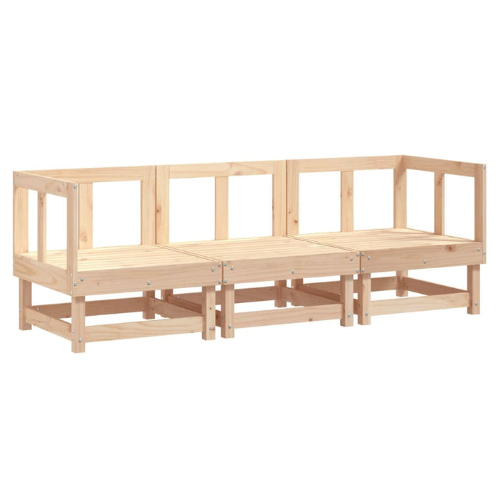 Set mobilier de grădină, 3 piese, lemn masiv de pin WALTI